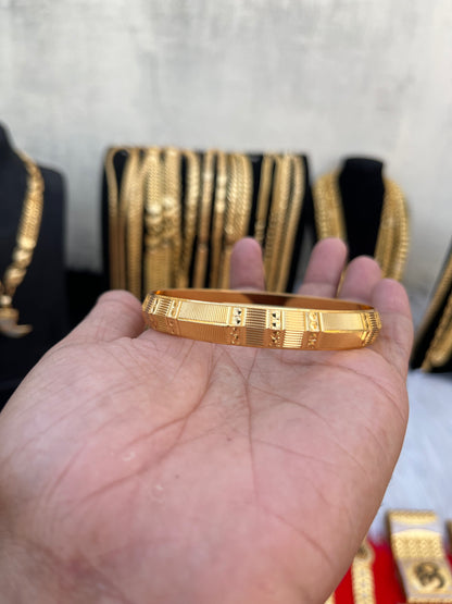 Gold plated premium nakshi punjabi kada