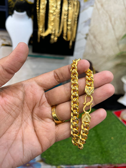 one gram gold plated sachin design bracelet