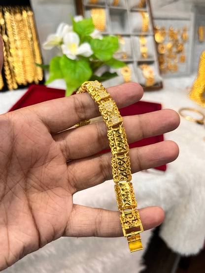 One gram gold plated daimond bracelet