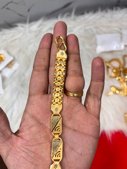 one gram gold plated premium siyan navi design bracelet