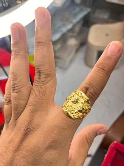 One gram gold plated Seth design ring