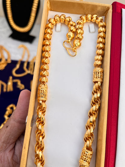 Gold Plated Heavy Guljar Design Chain