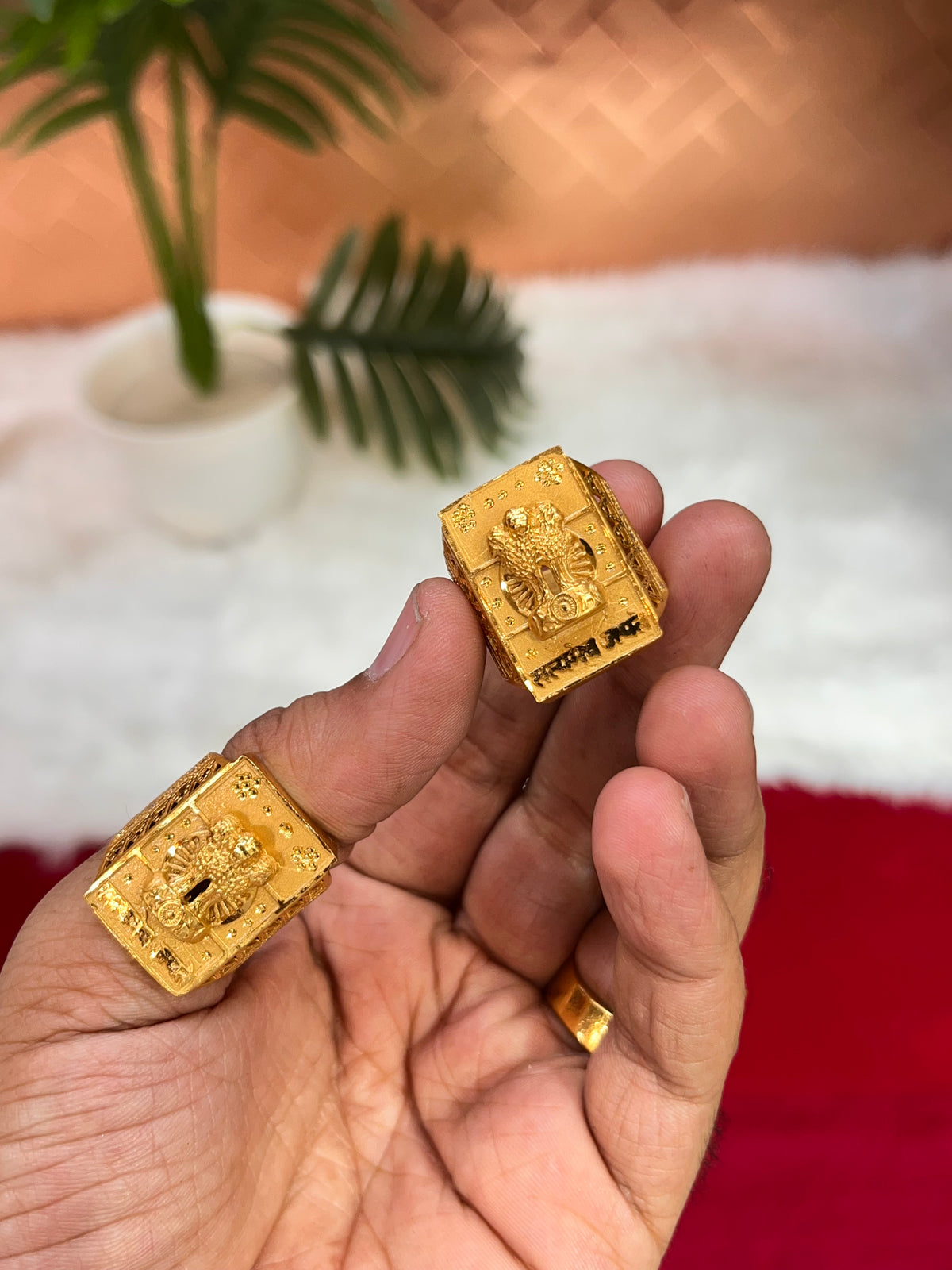 One gram gold plated styamev jayte ring