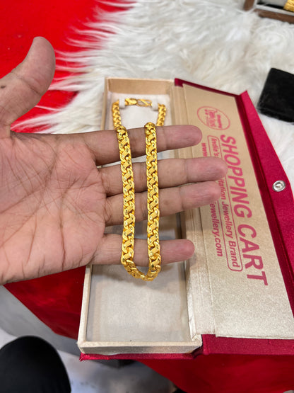 one gram gold plated gudik singapuri chain