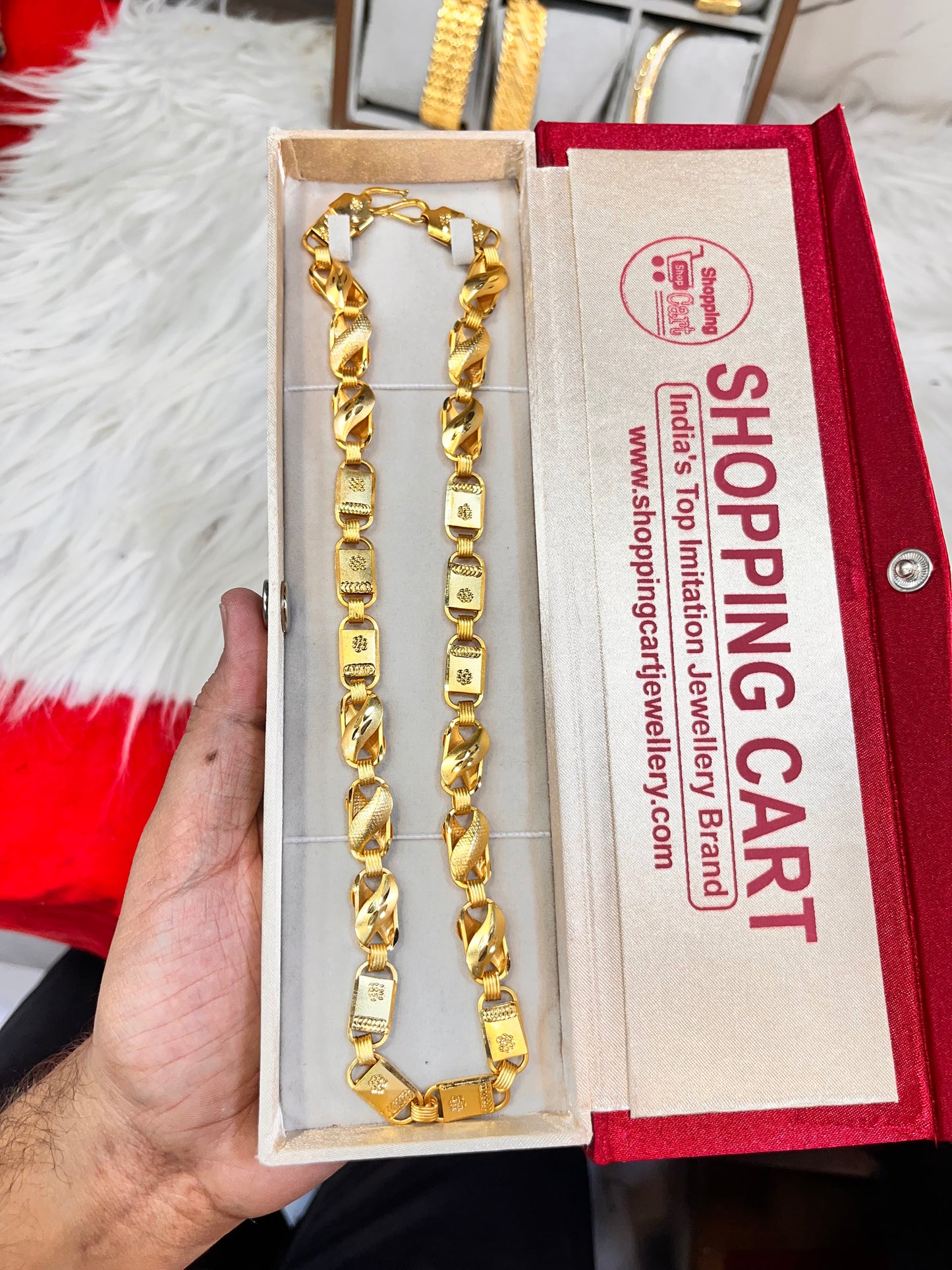 one gram gold plated big navabi mix chain