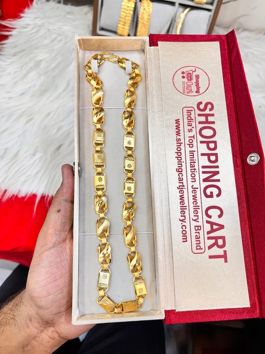 one gram gold plated big navabi mix chain