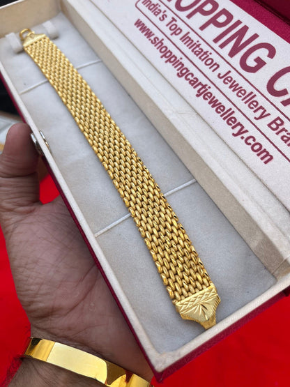 one gram gold plated slet deisgn bracelet