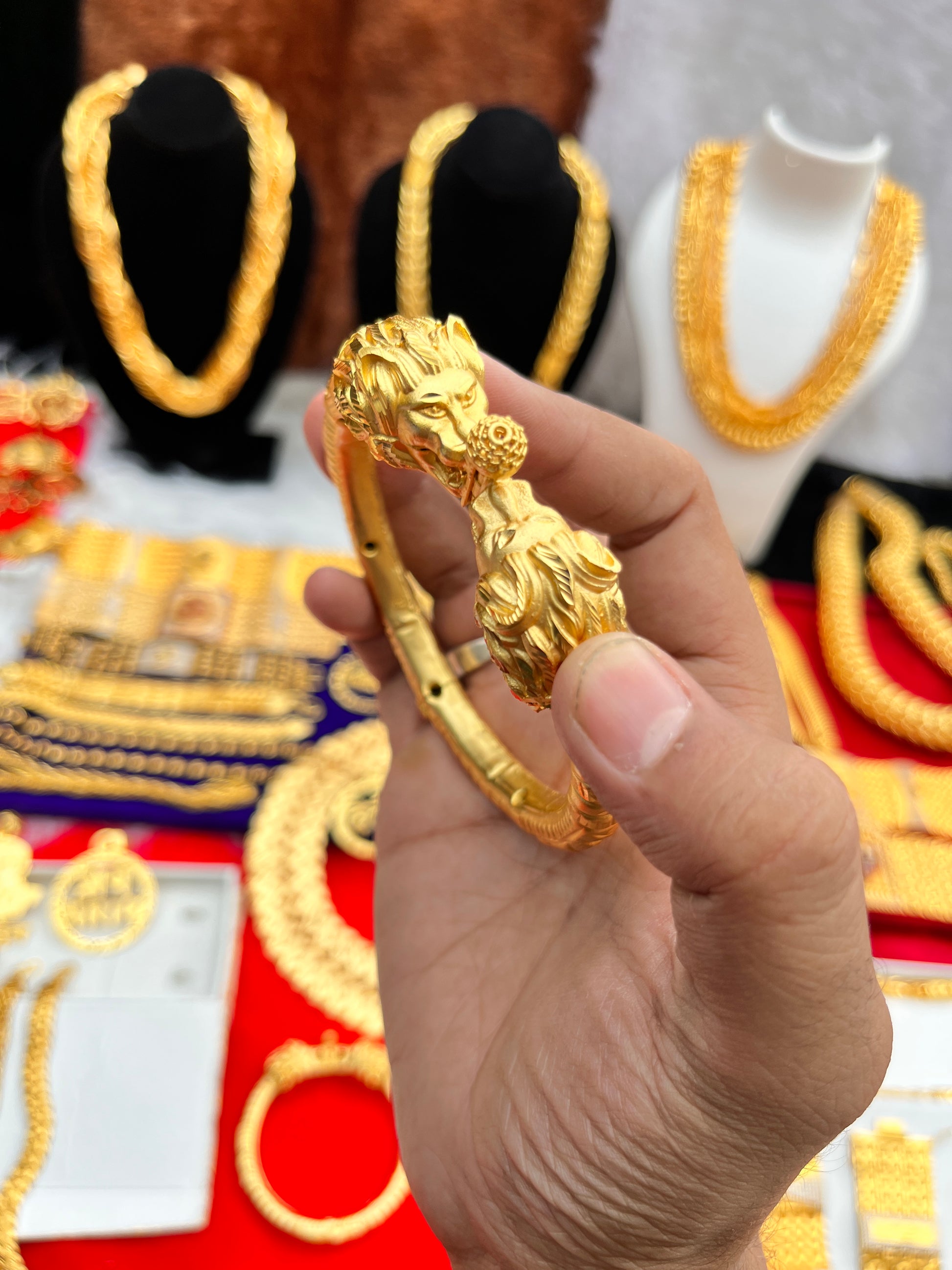 Kadiyam Man Hand Gold Kada Gold Plated Rajwadi Design Kada For Men