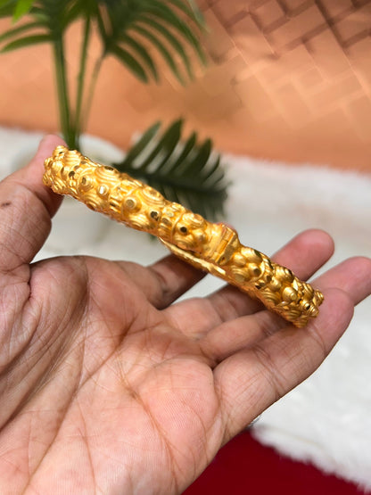 One gram gold plated tiger rajwadi kada