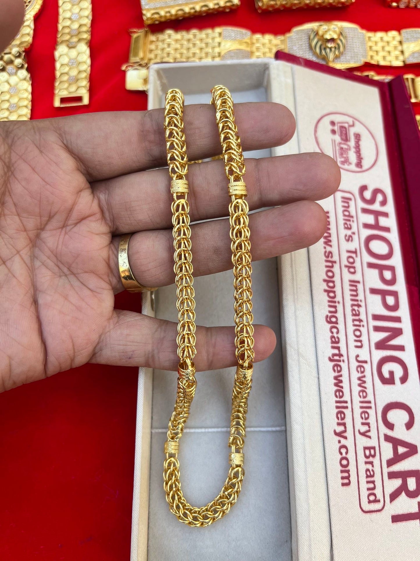 one gram gold plated classic indo design chain
