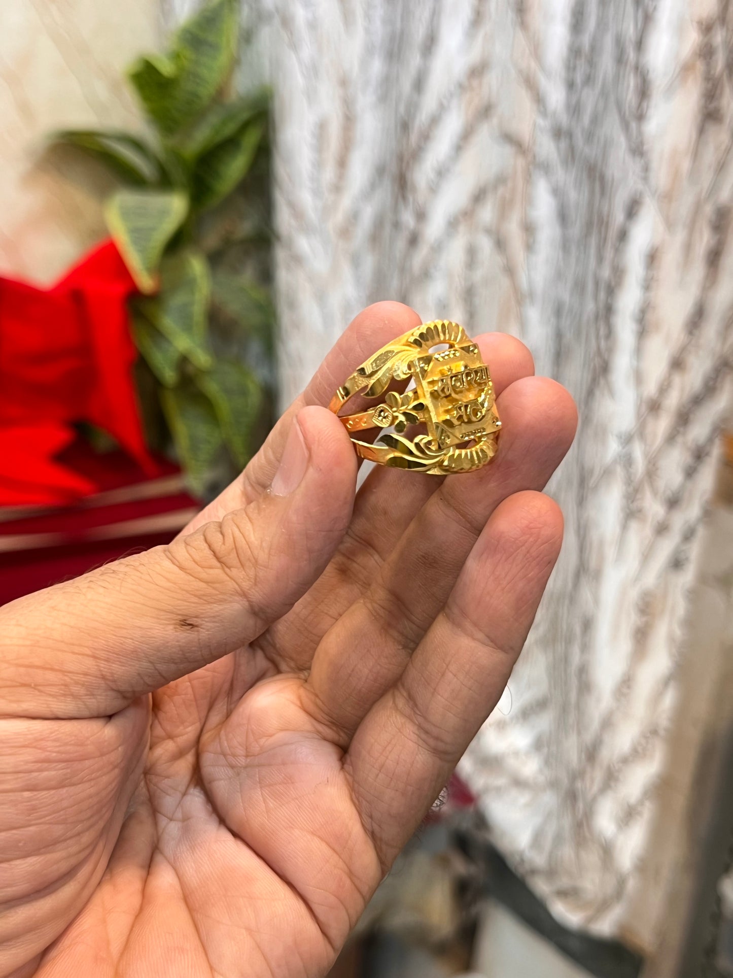 one gram gold plated sanwariya seth design ring