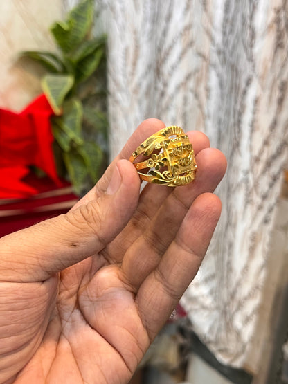 one gram gold plated sanwariya seth design ring