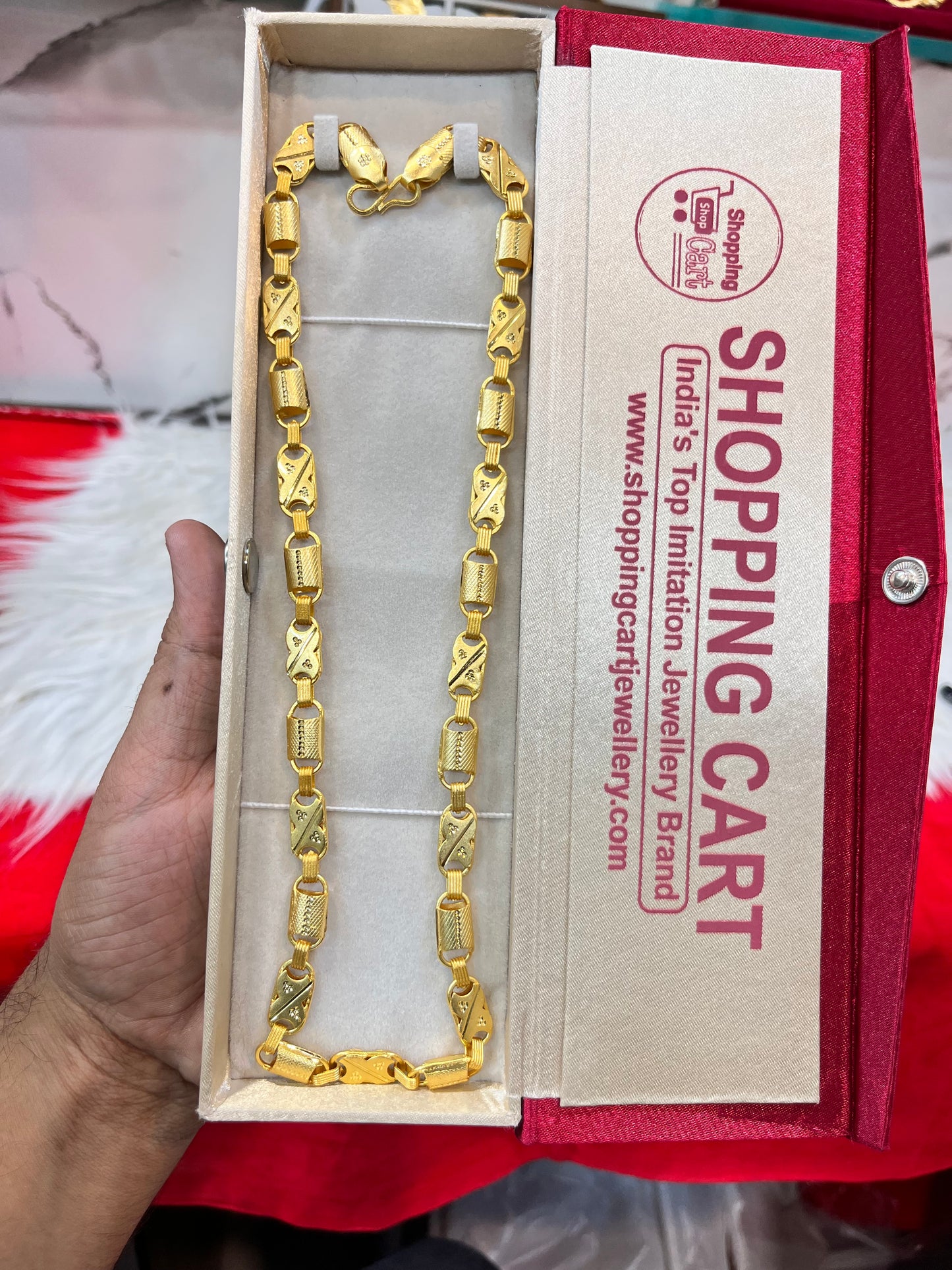 one gram gold slim navabi new design chain