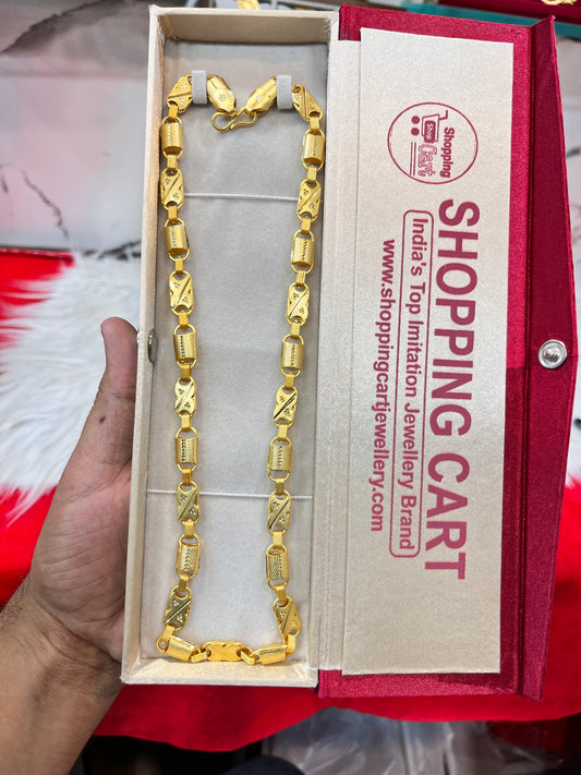 one gram gold slim navabi new design chain