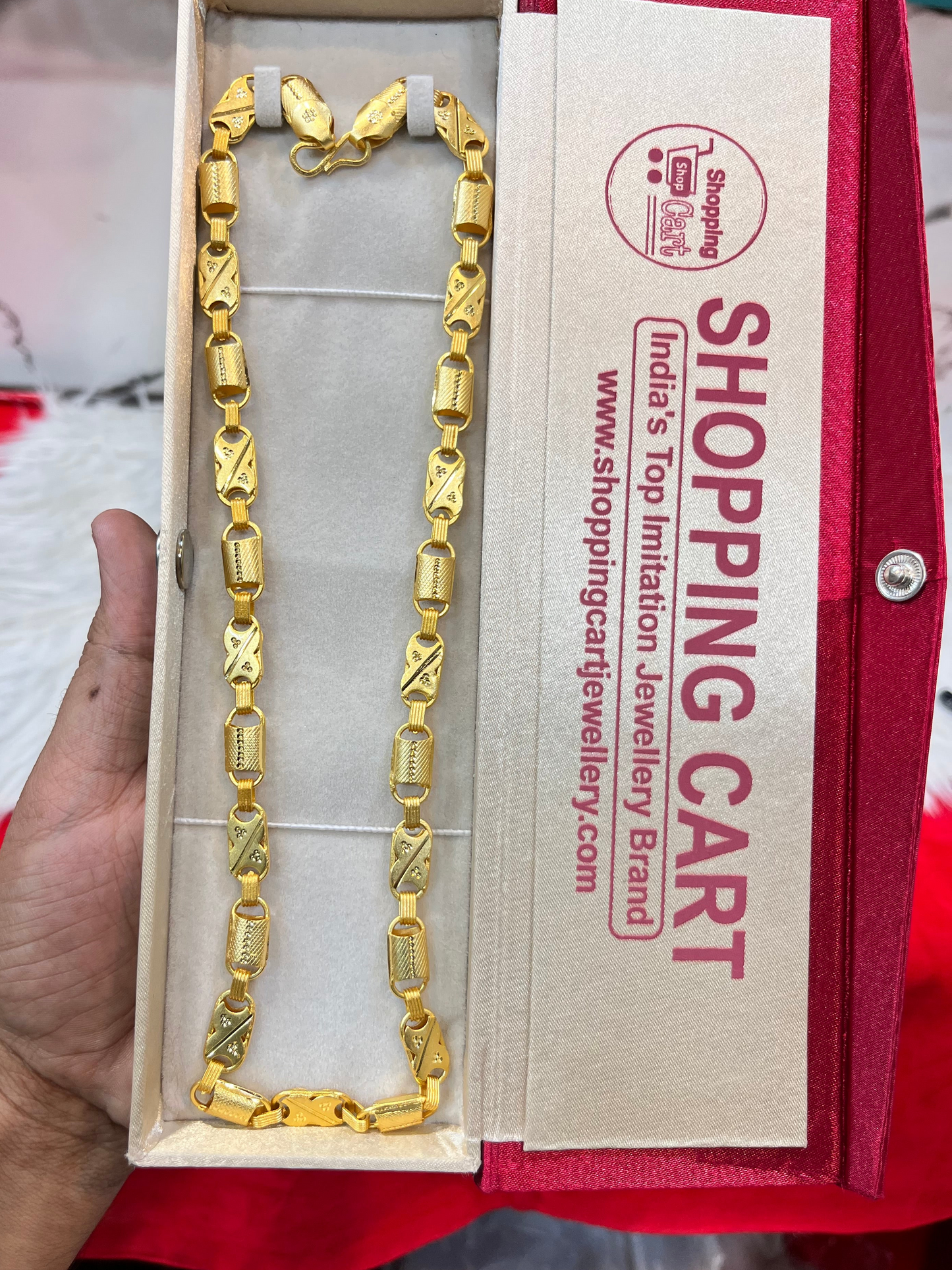 one gram gold slim navabi new design chain