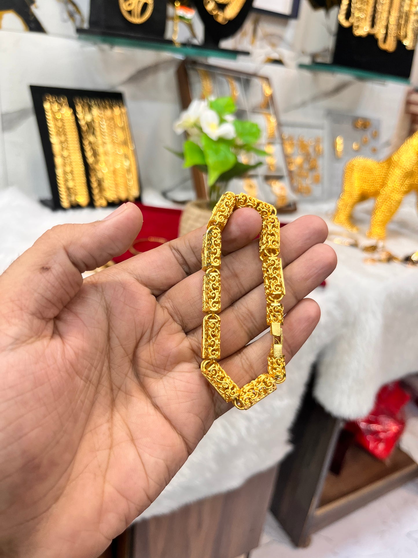One gram gold plated daimond bracelet