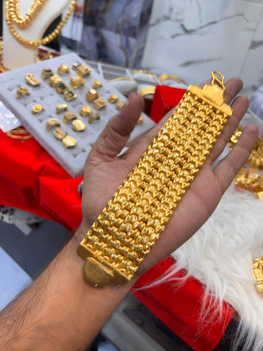 One gram gold bahubali heavy big design bracelet