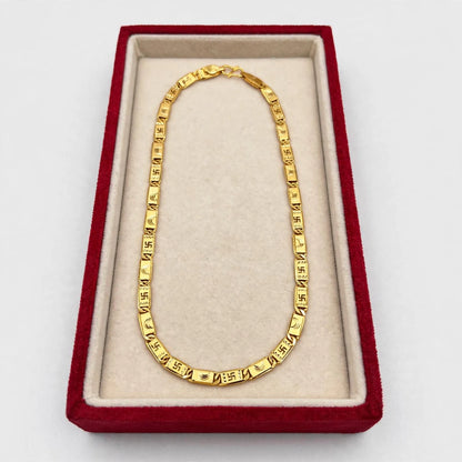 One gram gold plated swastik design navabi chain