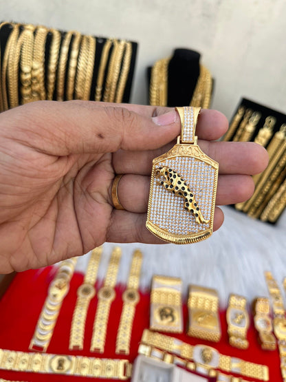 one gram gold fully daimond jeguar big pandent