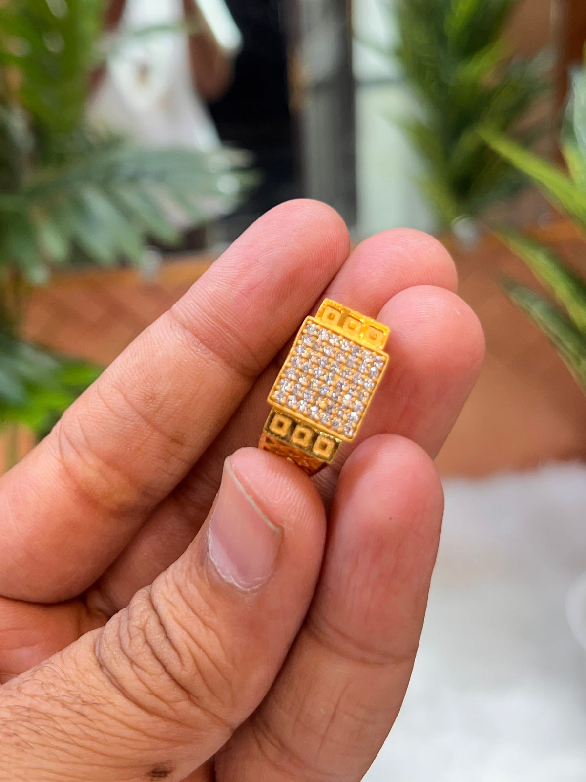 Gold plated premium daimond ring