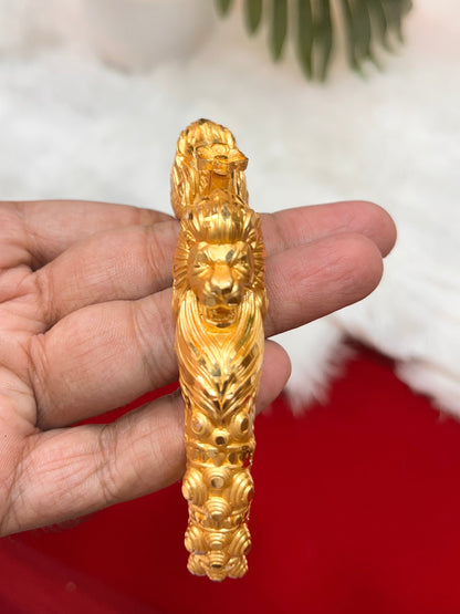 One gram gold plated tiger rajwadi kada