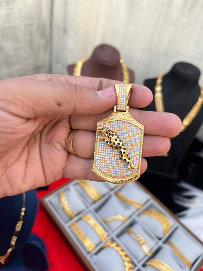 one gram gold fully daimond jeguar big pandent