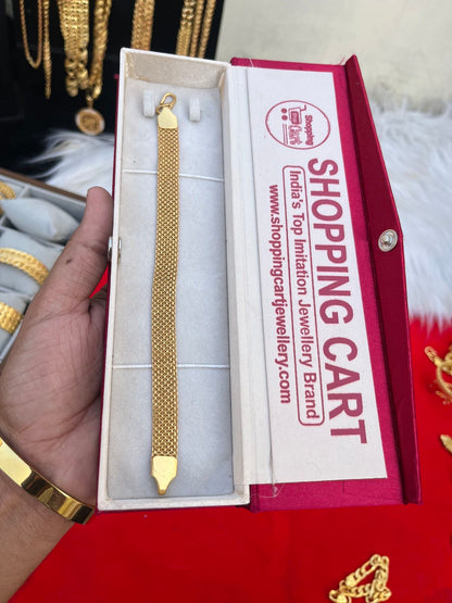 one gram gold plated slet deisgn bracelet