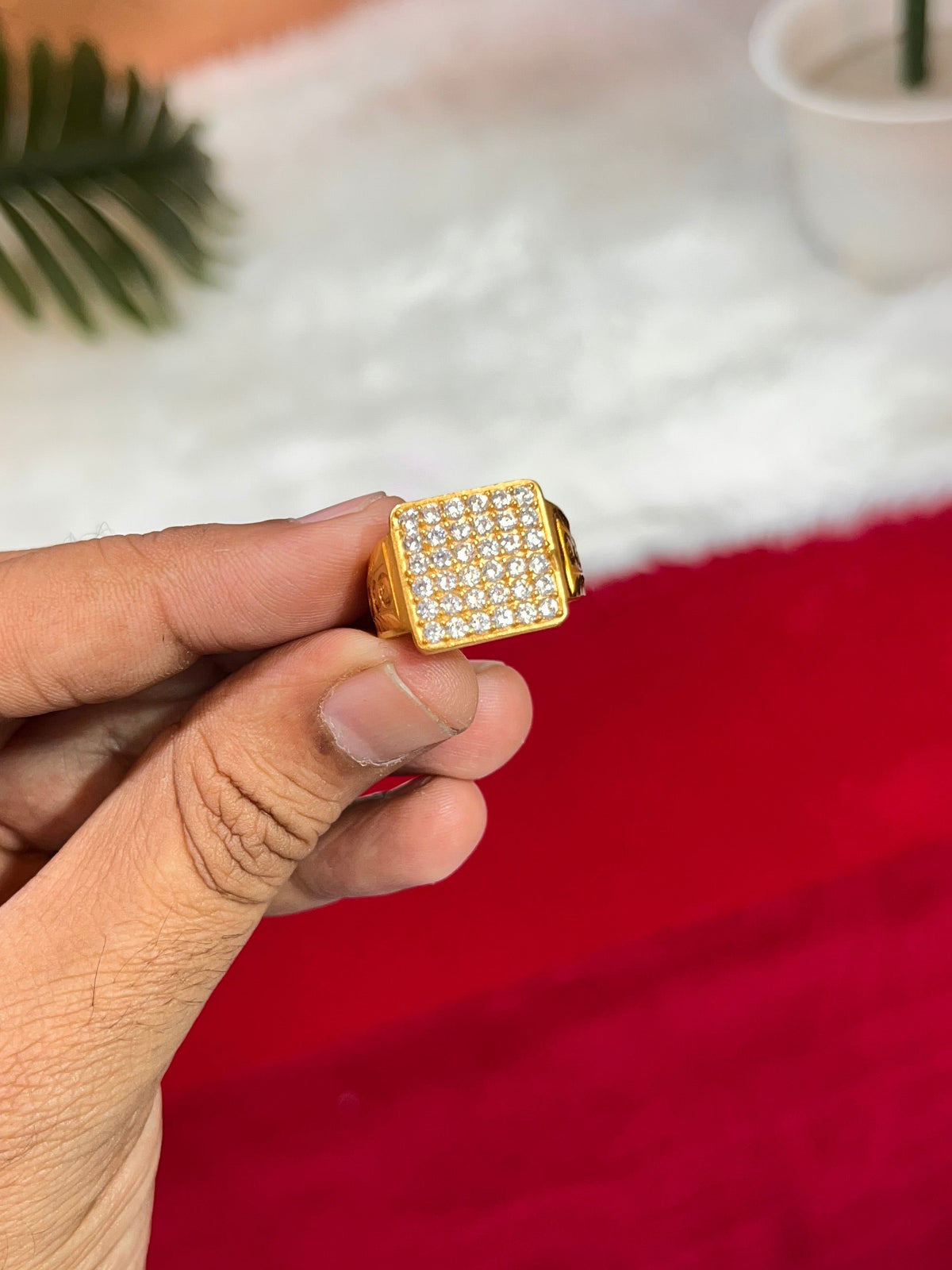 One gram gold plated daimond ring