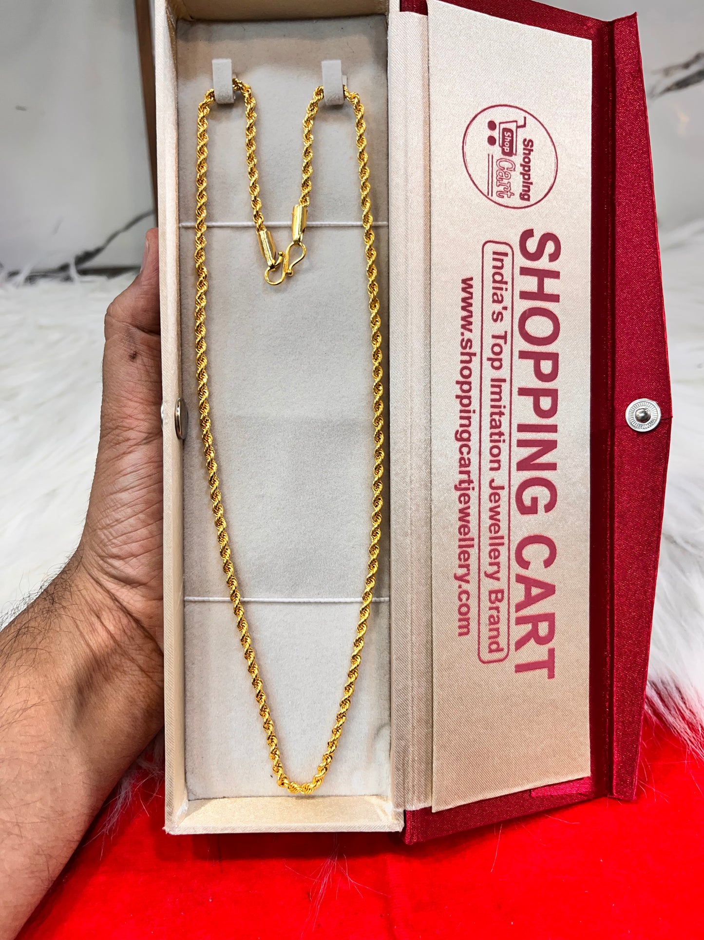 one gram gold plated rope design chain