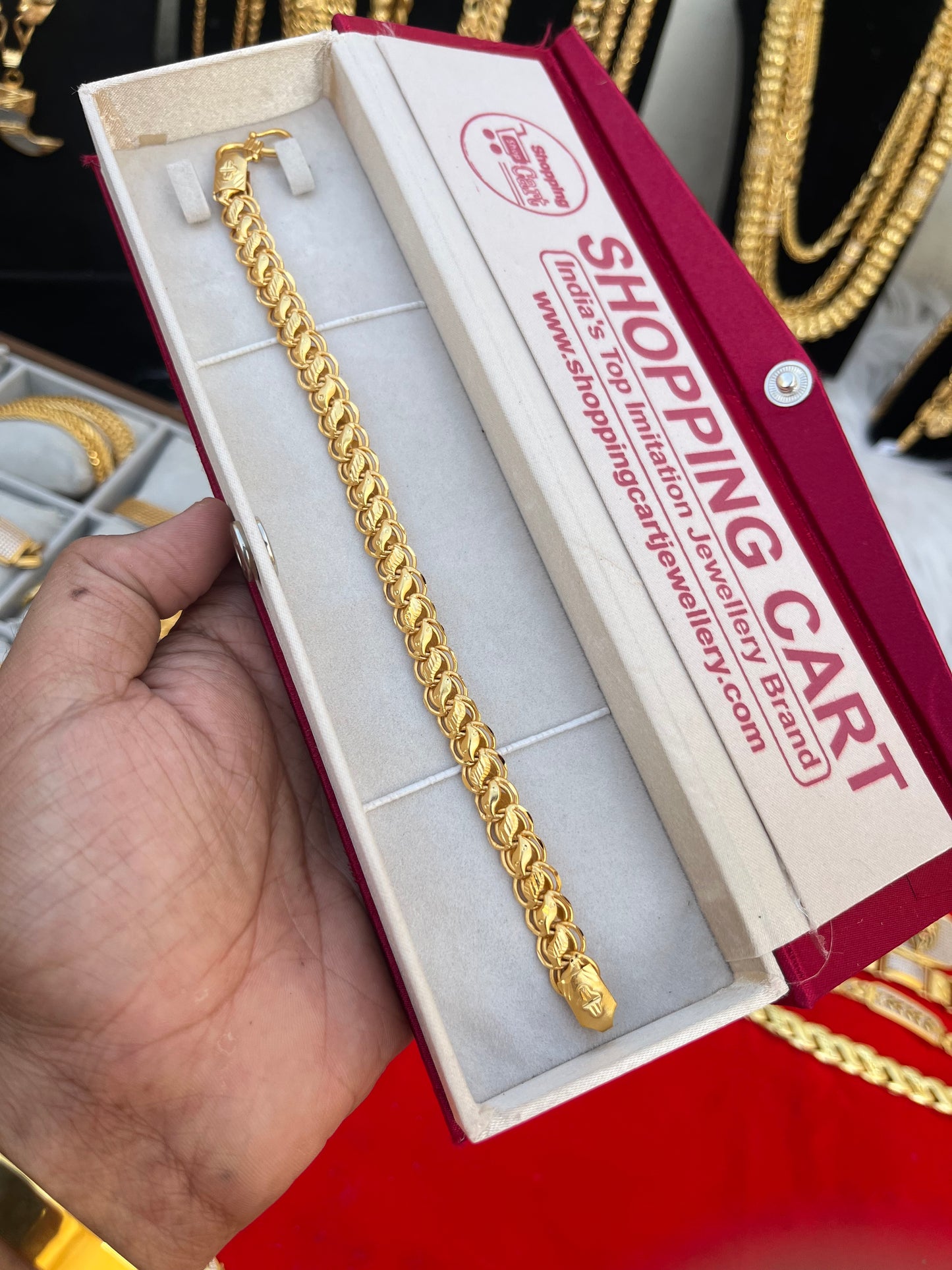 one gram gold plated lautos design bracelet