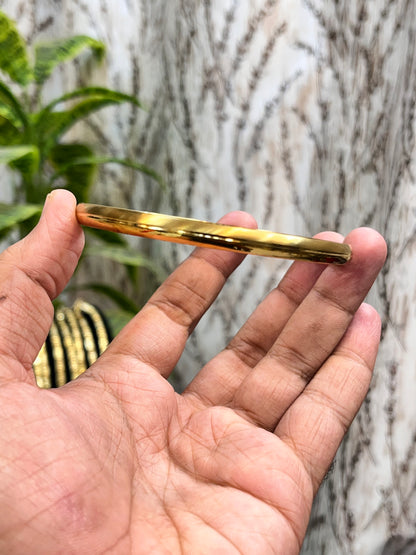 Gold plated half glosy design punjabi kada