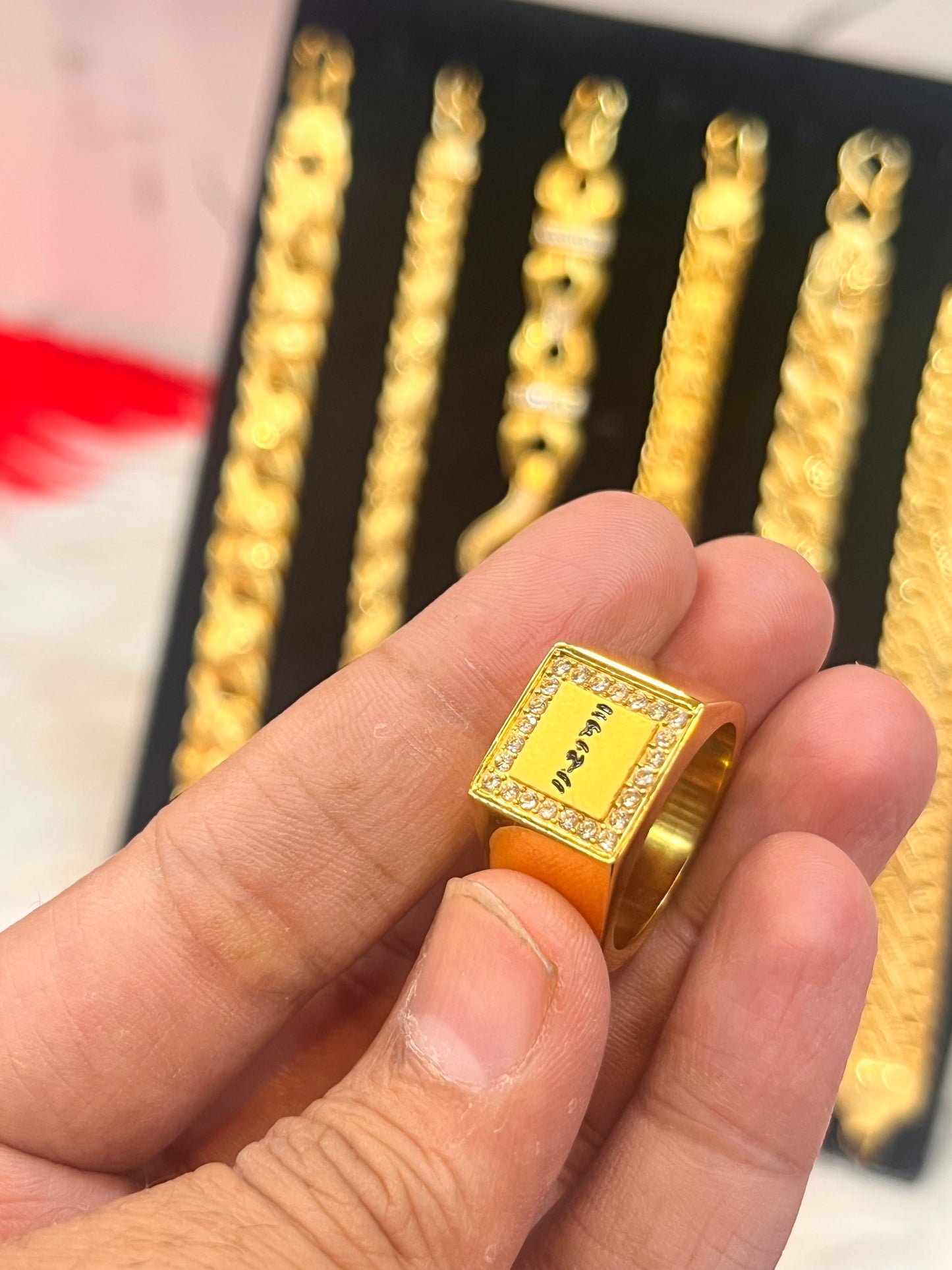 one gram gold plated ram design antitonishk ring