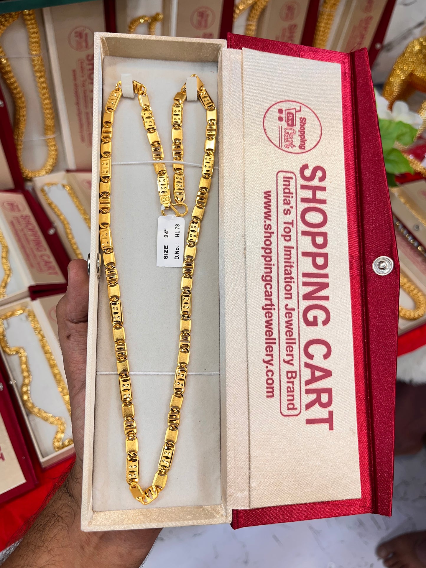 One gram gold plated hype biscuit design chain
