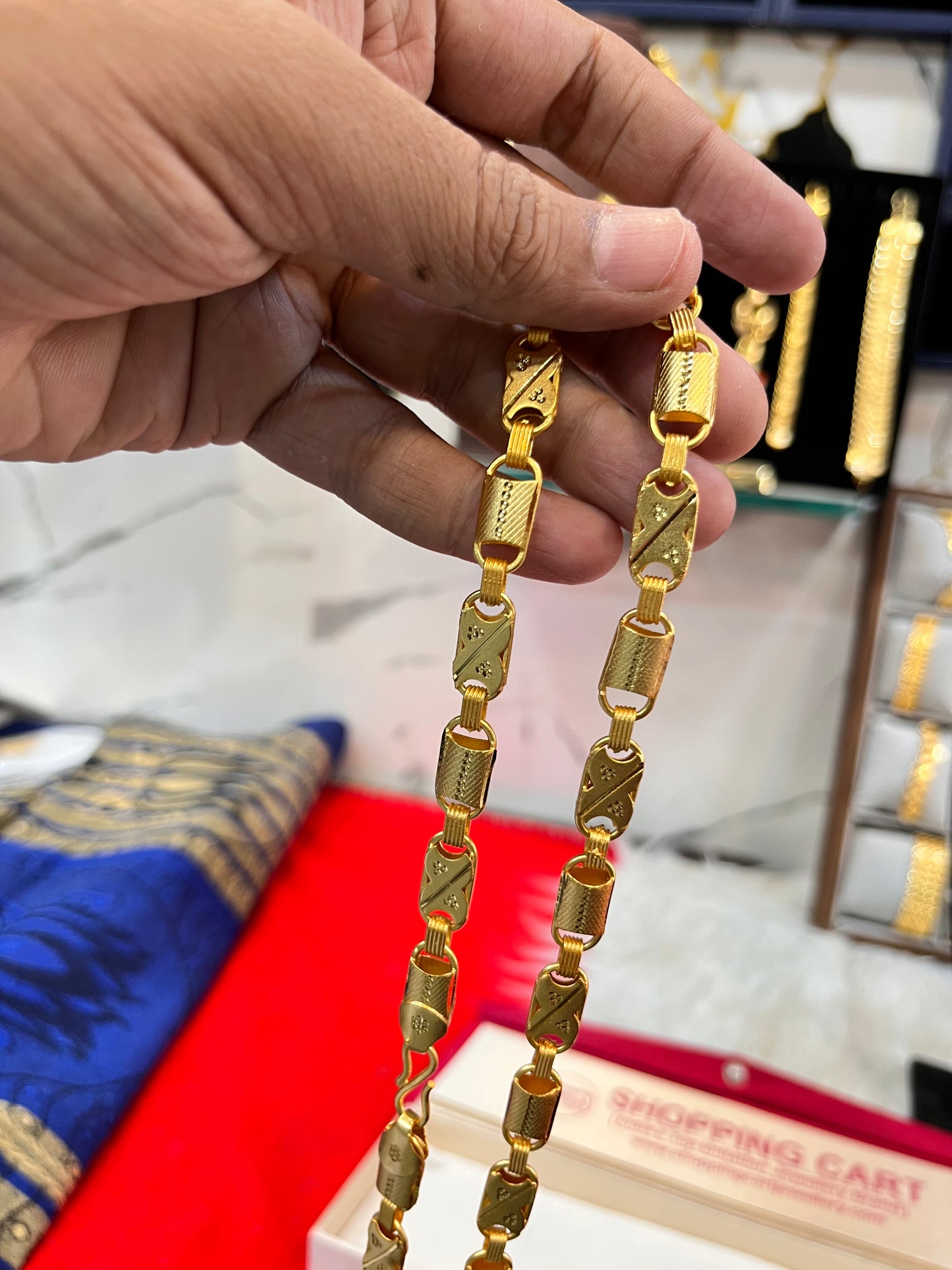 one gram gold slim navabi new design chain