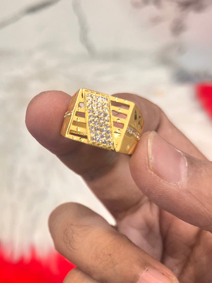 one gram gold plated daimond ring
