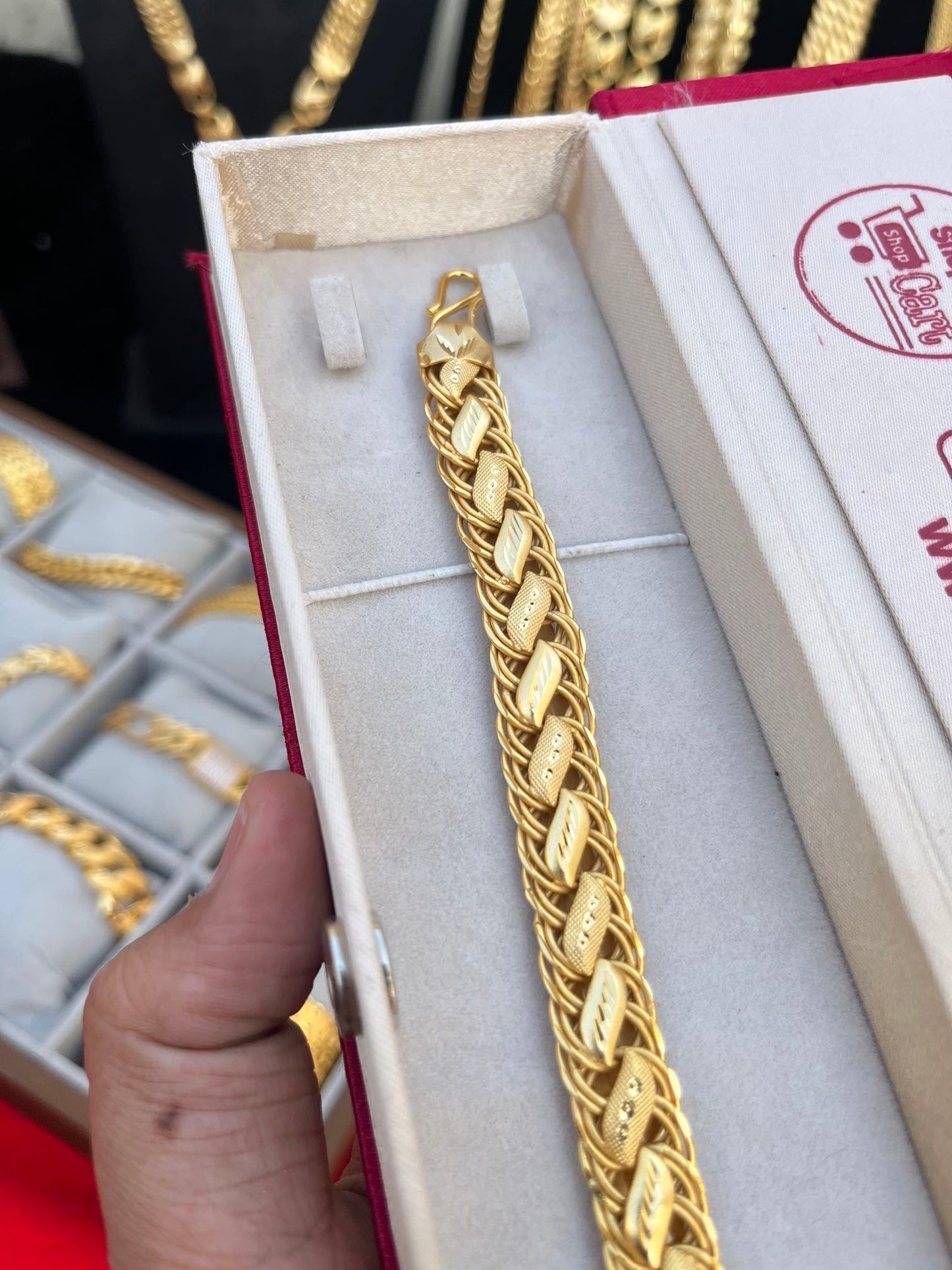 one gram gold plated lautos salang design bracelet