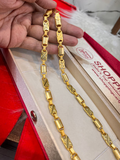 one gram gold slim navabi new design chain