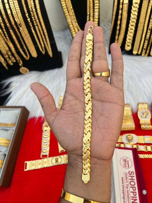 one gram gold plated singapuri three by thee lautos bracelet