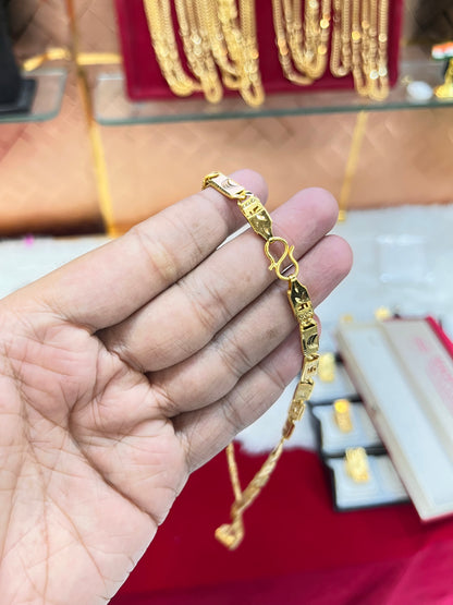 One gram gold plated swastik design navabi chain