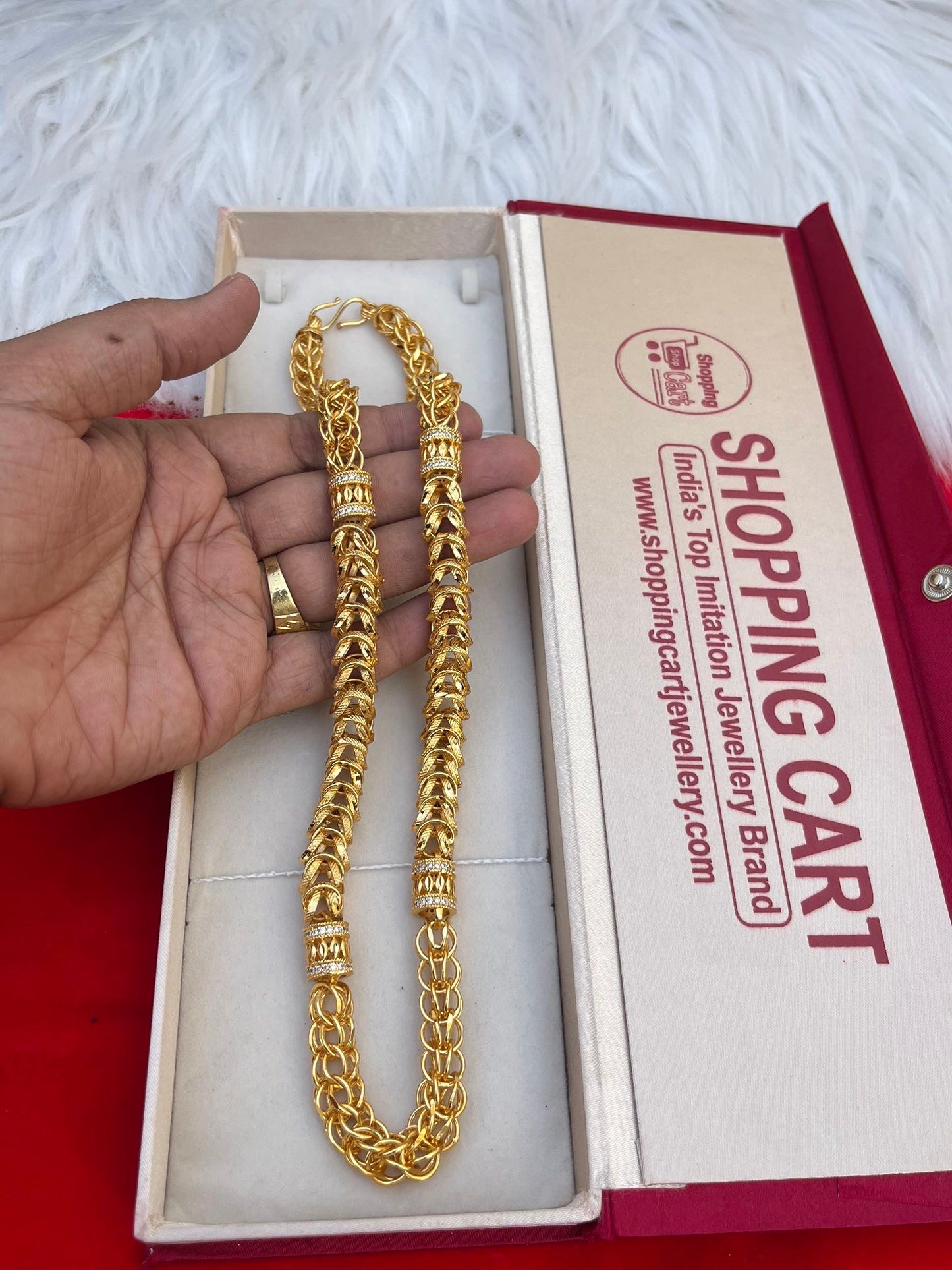 one gram gold daimond salang heavy deisgn chain