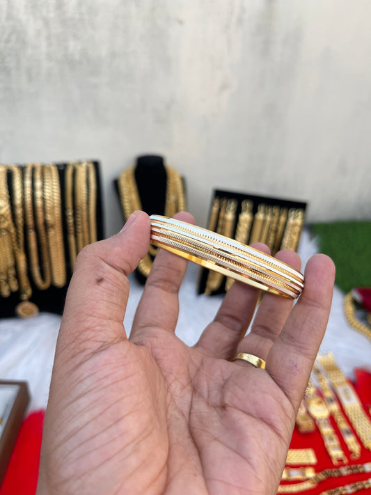 Rodium plated premium punjabi design men’s kada