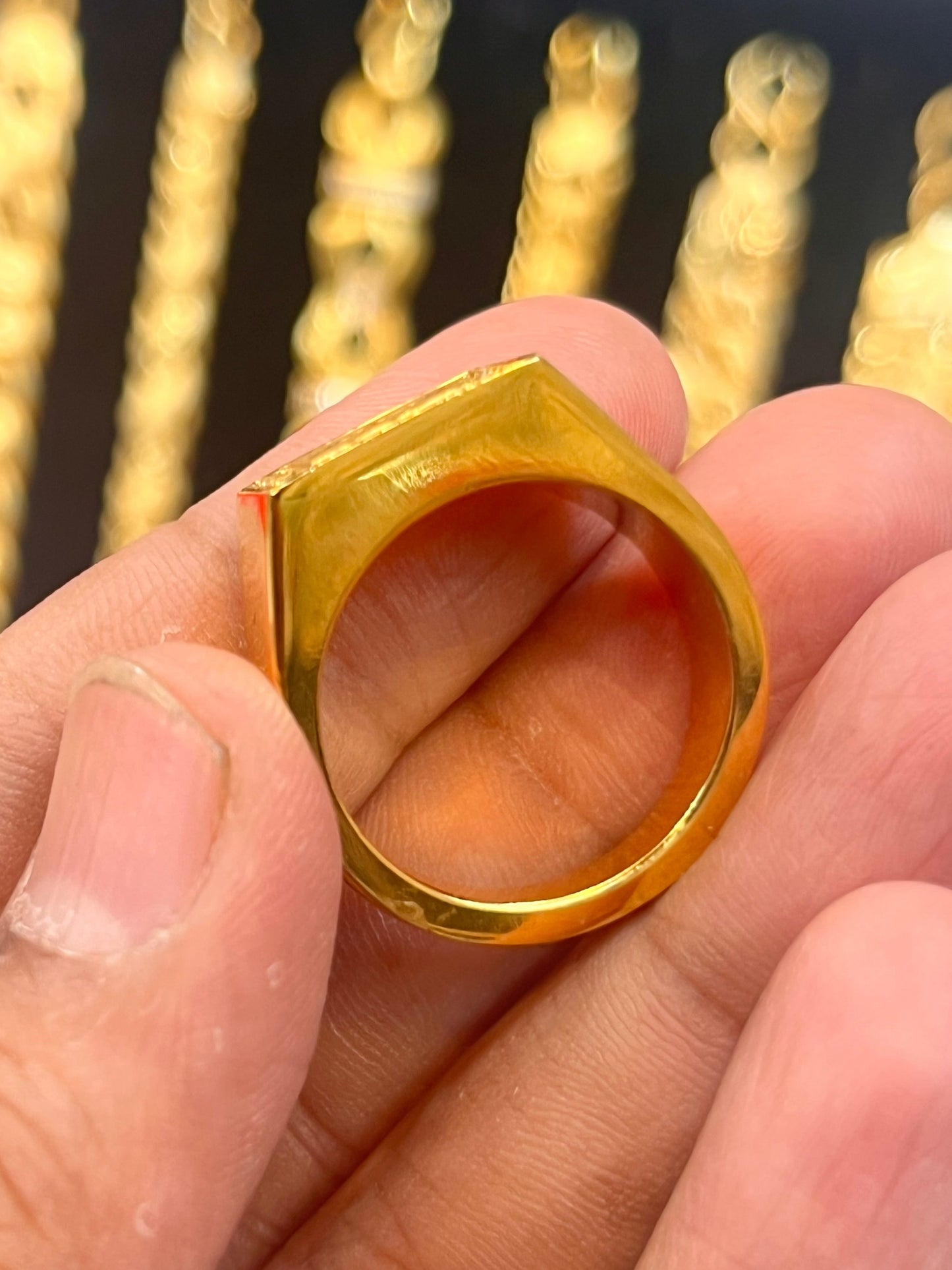 one gram gold plated ram design antitonishk ring
