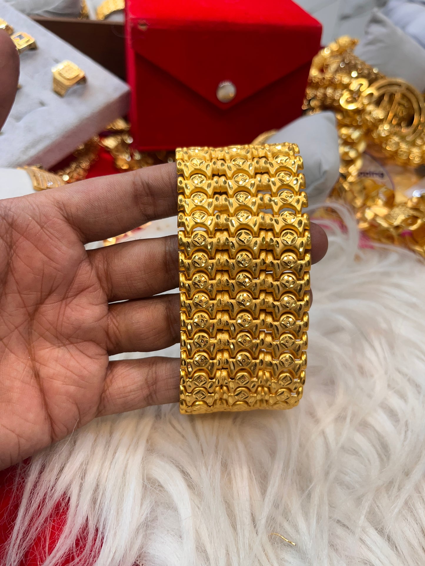 One gram gold bahubali heavy big design bracelet