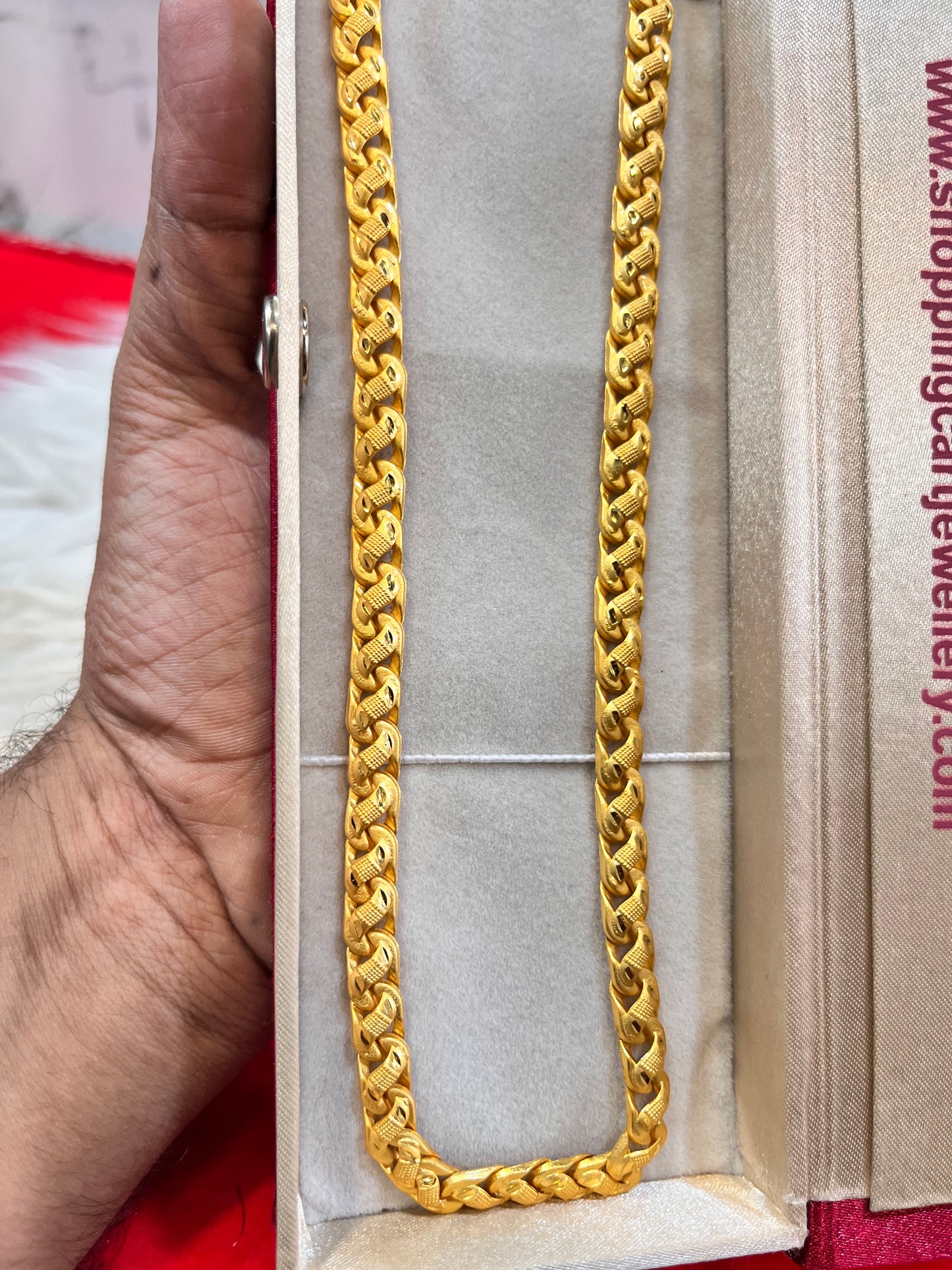 one gram gold plated gudik singapuri chain