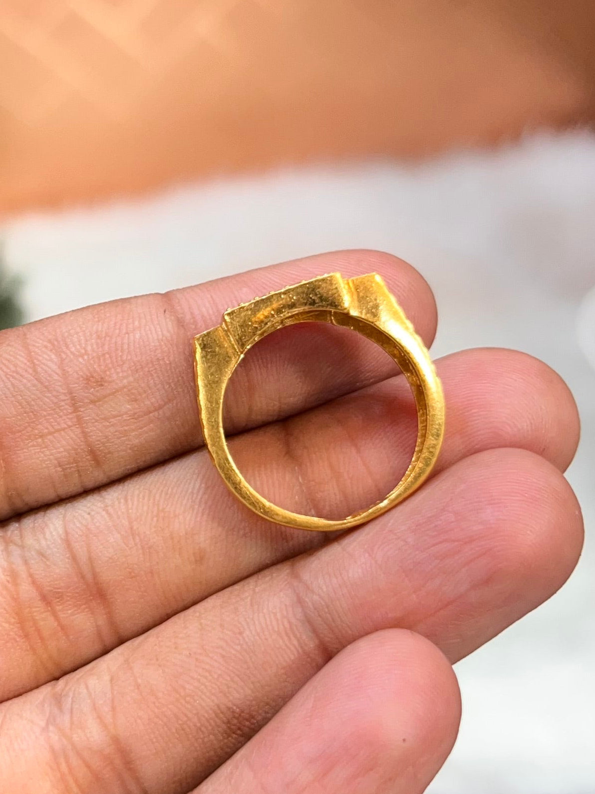 Gold plated premium daimond ring