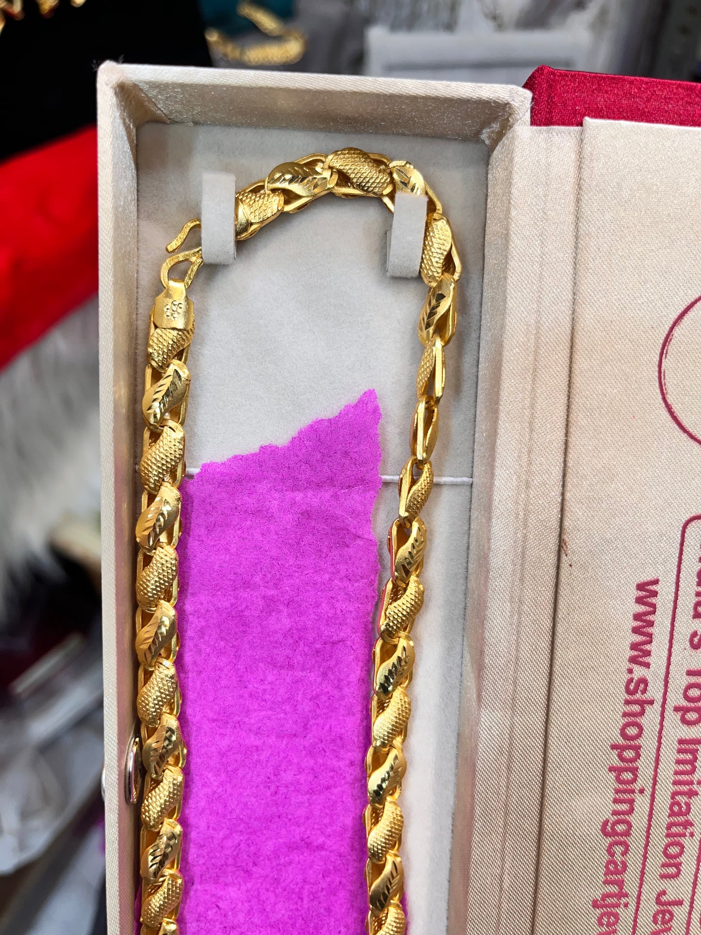 One gram gold plated slim design chain