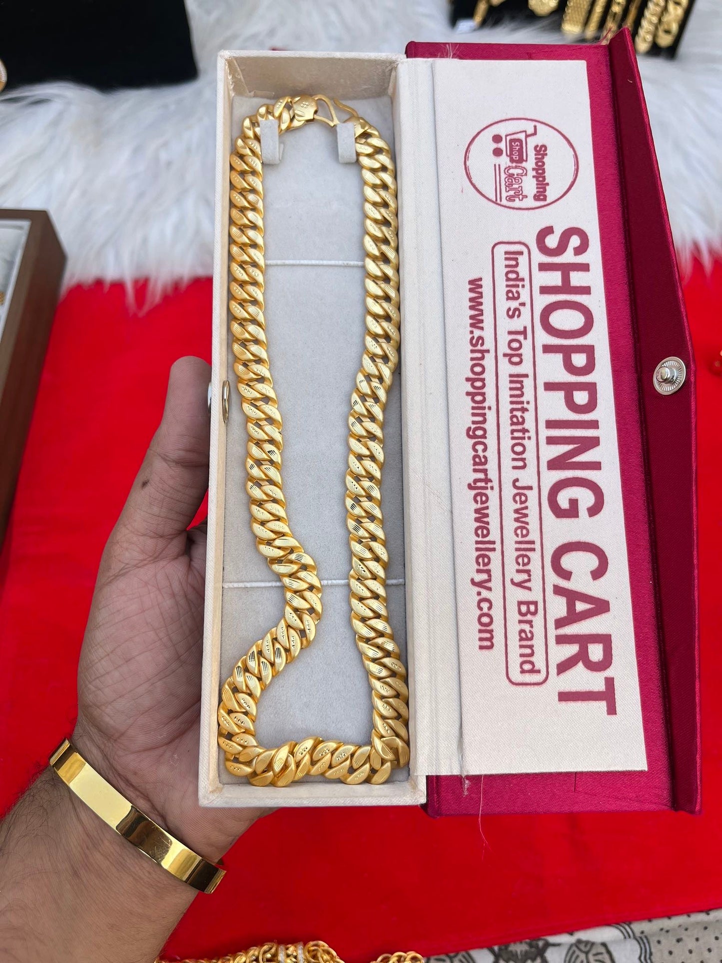 one gram gold singapuri design chain for men
