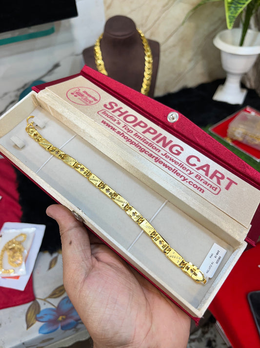 one gram gold plated navabi design bracelet