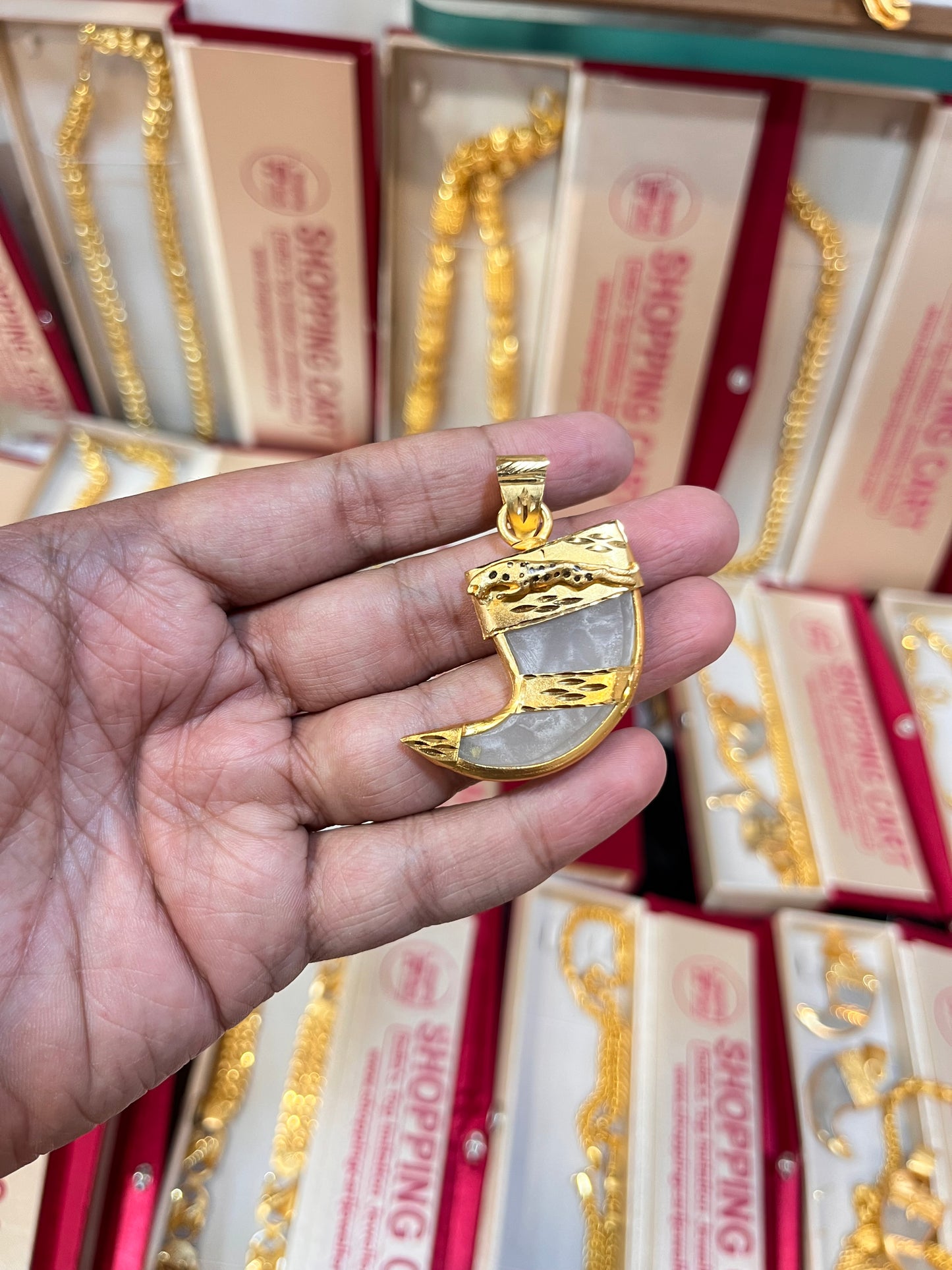 one gram gold neals jeguar design pandent