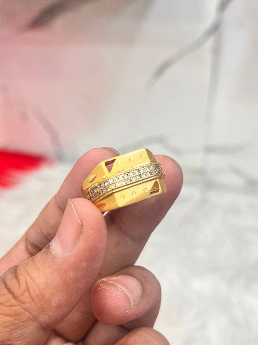 one gram gold plated daimond new ring